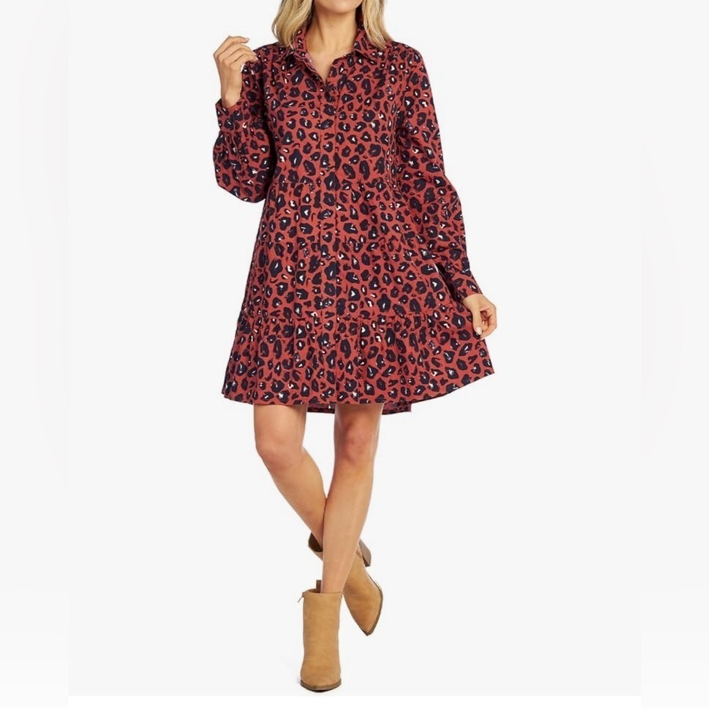 Mud Pie Polly Tiered Womens Dress size L
